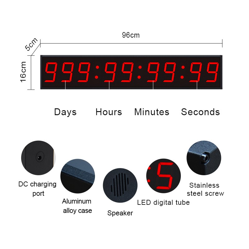9 digits countdown timer
