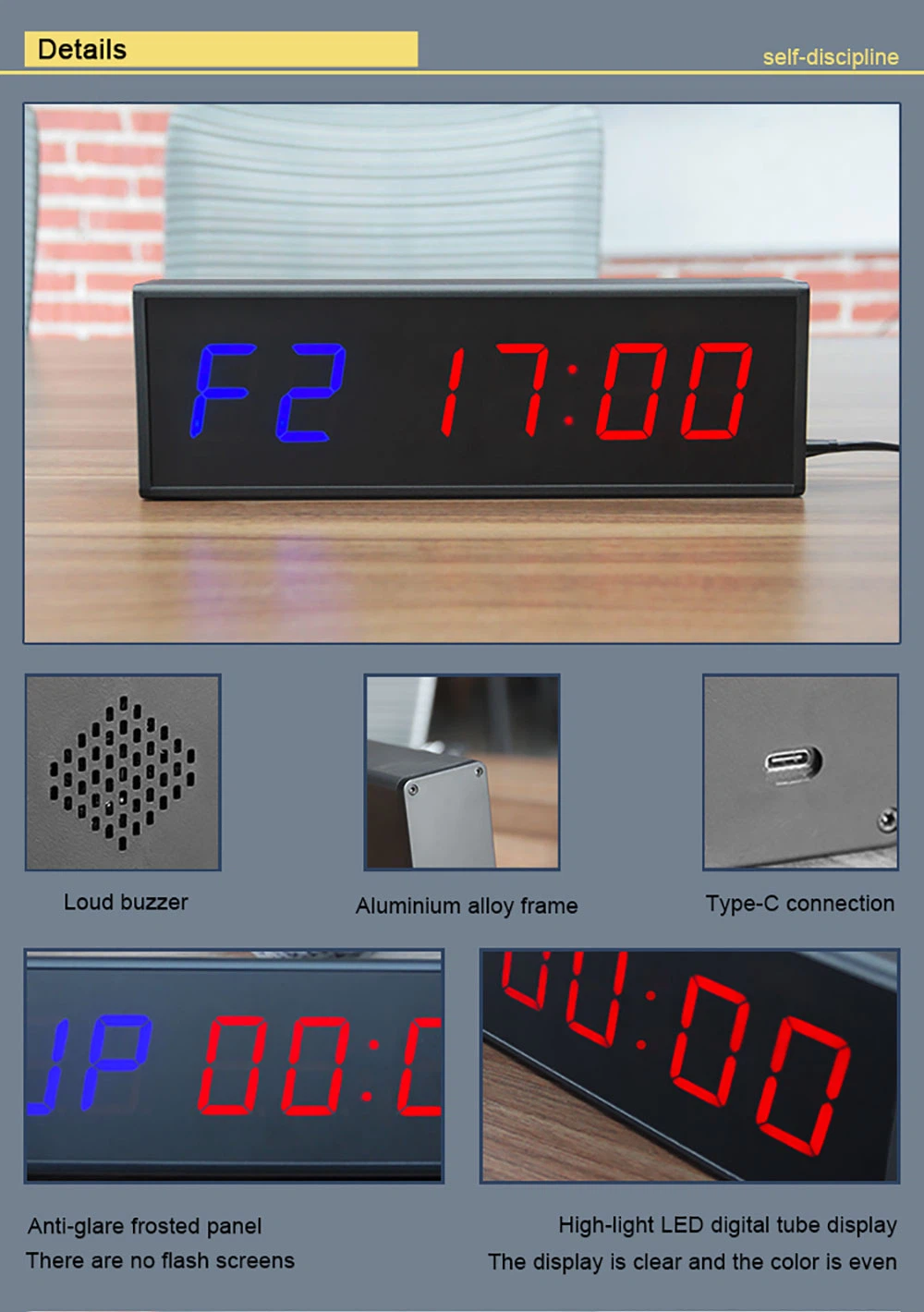 small gym clock x4